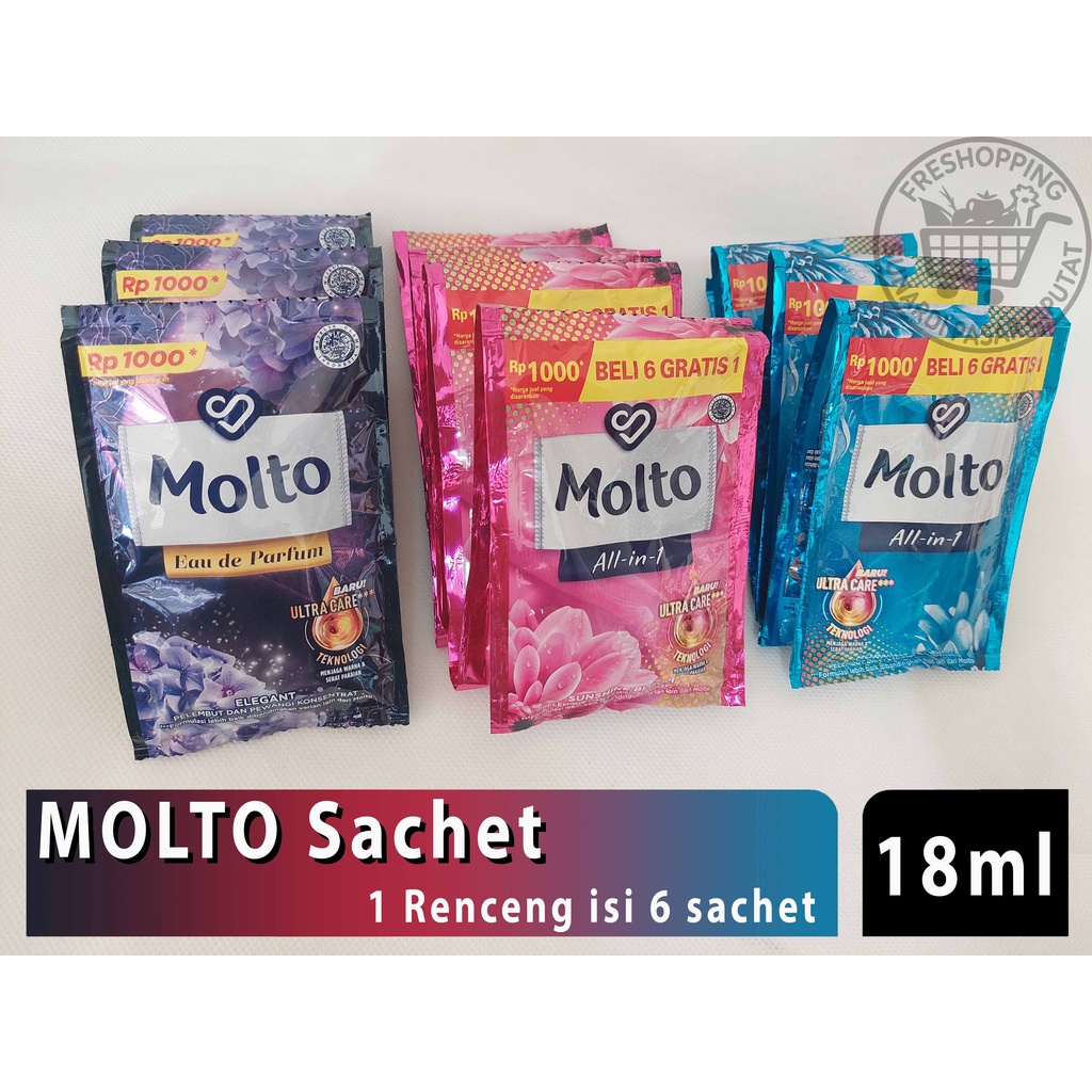 MOLTO SACHET 18ml 1 RENCENG (6+1 sachet)