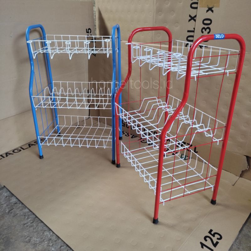 Jual Rak piring Rpl besi susun 3/Rak besi kokoh/Rak dapur/Rak serbaguna ...