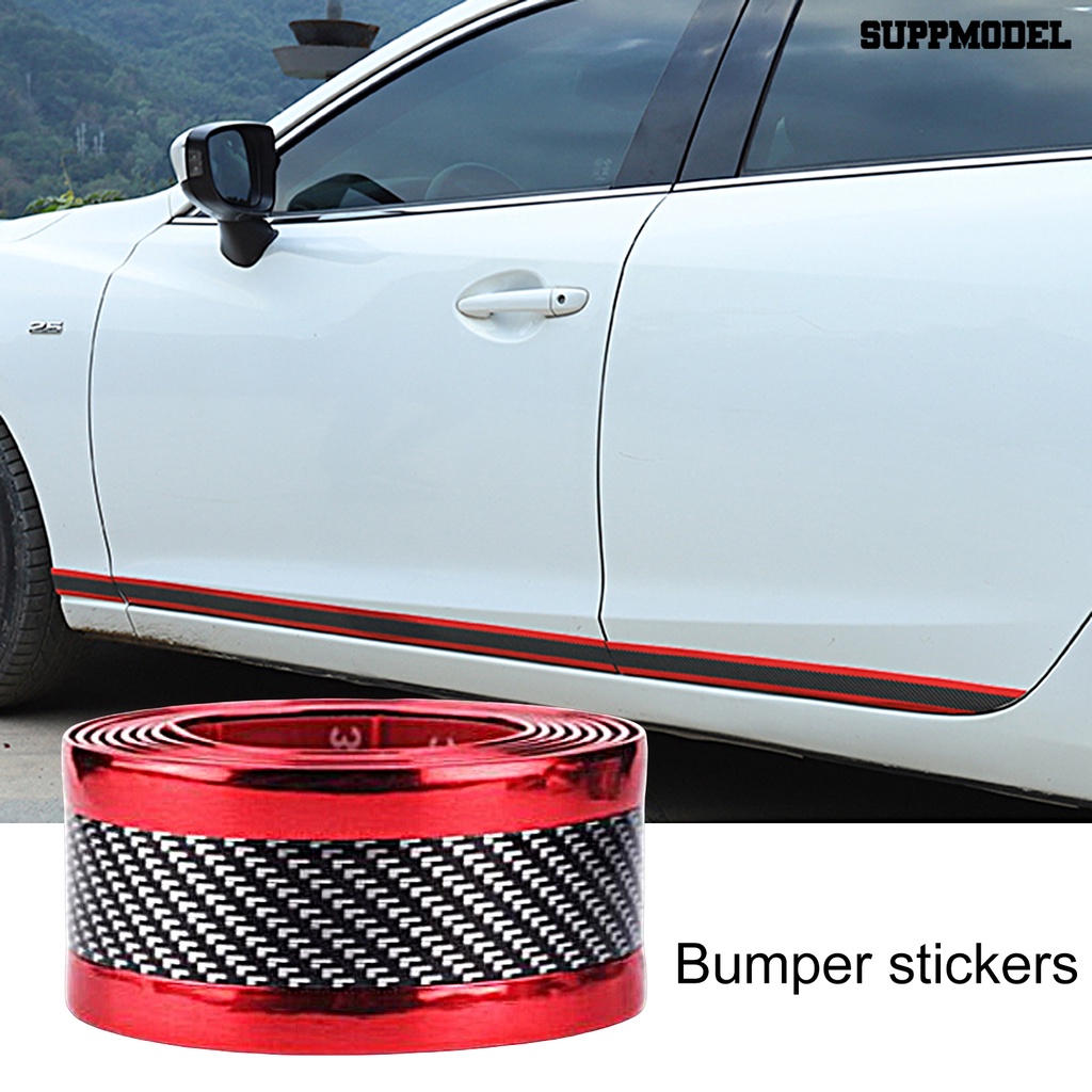 Sm - Stiker Pelindung Panel Trim Carbon Fiber Anti slip / Gores Untuk Pintu Mobil