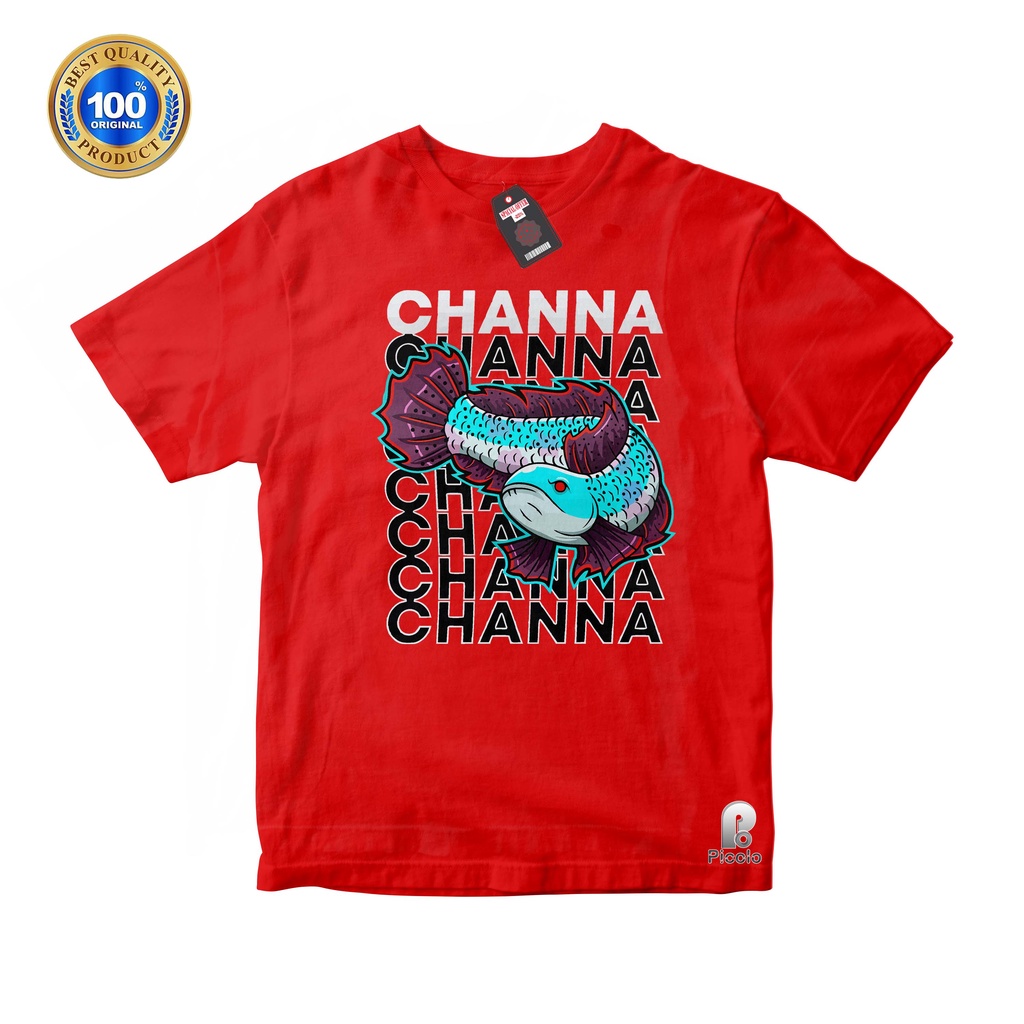 KAOS ANAK MOTIF IKAN CHANA Bahan Cottun