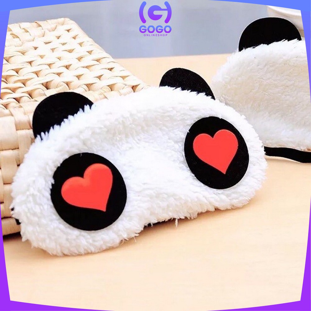 GOGO-C480 Penutup Mata Tidur Motif Panda / Penutup Mata Ekspresi / Masker Tidur Karakter Sleeping Eye Panda