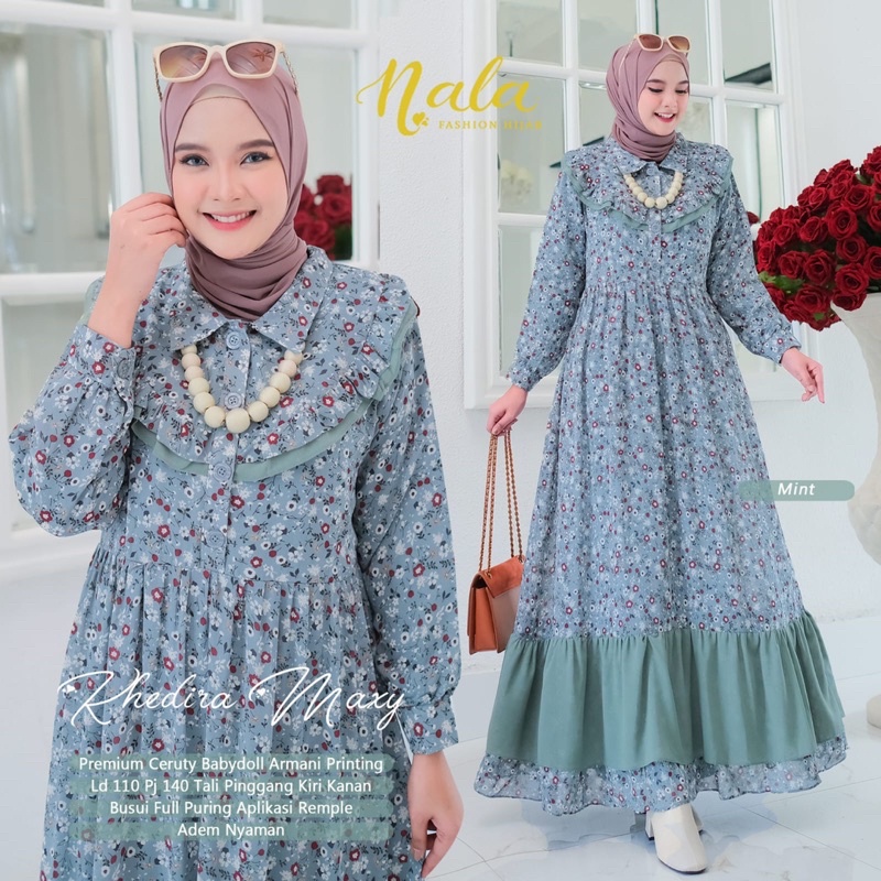 GAMIS KHEDIRA MAXY CERUTY BABYDOLL ARMANI PRINTING by NALA
