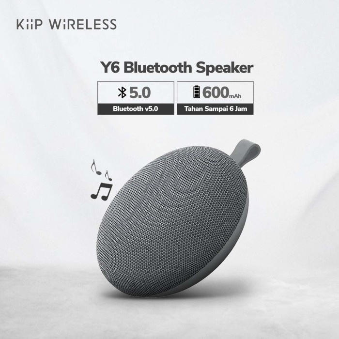 SPEAKER SAKUMINI Y6 ROUND BLUETOOTH WIRELESS SPEAKER - Abu-abu best seller usb stereo terlaris bass 