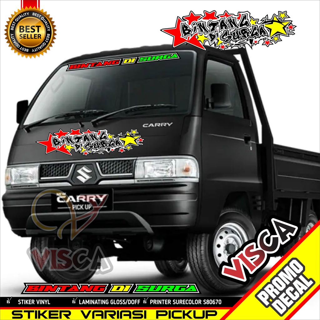 Stiker Kabin - Stiker Kaca Depan mobil Pick up - Stiker Depan Mobil pick up carry traga l300 Dll