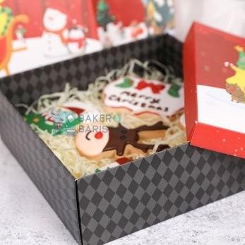 

`````````] BG405 Xmas Box Santa- christmas cake box kotak kue natal cookies goodi