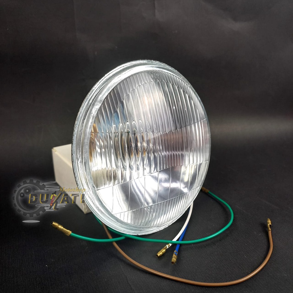 Reflektor Refil Lampu Depan Pesek Kaca Datar Autopal Set Bohlam plus Lampu Senja Lampu Depan CB GL MP Tiger