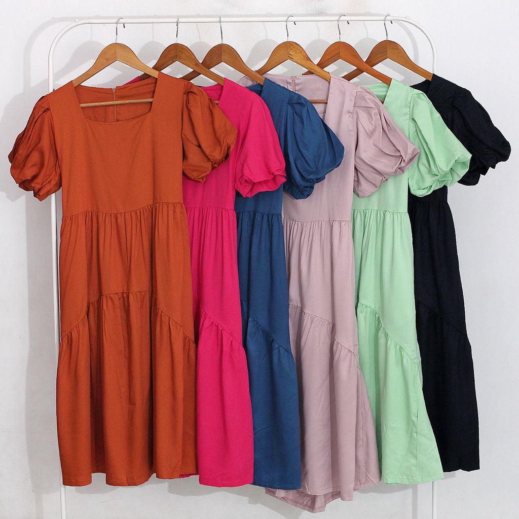 Dress 1219 Rayon Polos Fashion Wanita