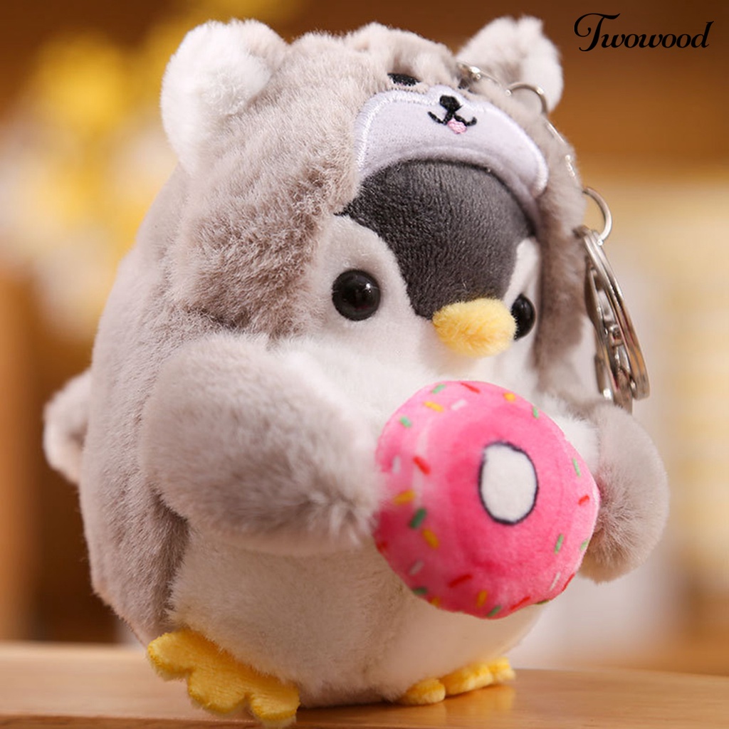 Twowood Gantungan Kunci Boneka Penguin Bahan Plush 10cm