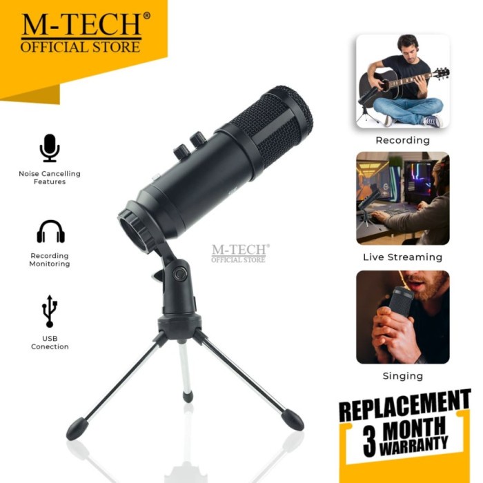 M-Tech Original MIC Microphone Condenser UK100 with Noise Cancelling