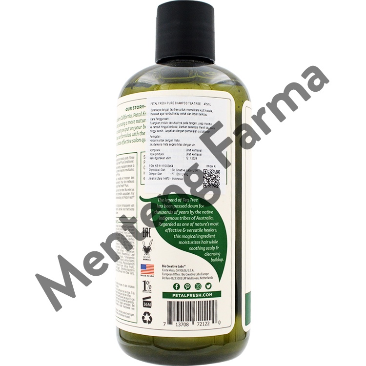 Petal Fresh Pure Shampoo Tea Tree 475 mL - Merawat Kulit Kepala dan Rambut