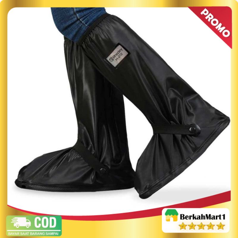 Rain Cover Hujan Sepatu dengan Reflektor Cahaya Anti Slip