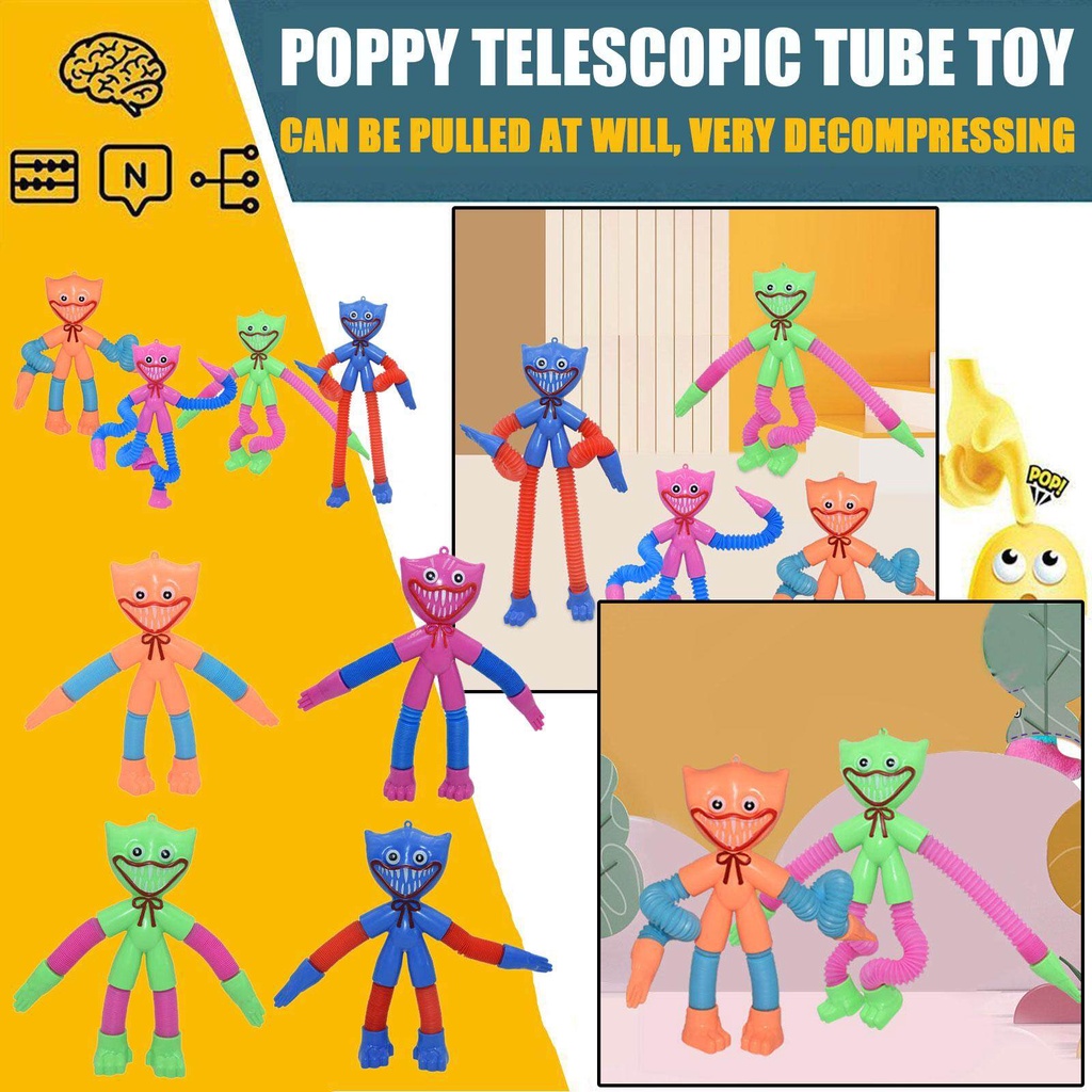 Mainan Huggy Wuggy &amp; Super Hero Led Pop Tubes