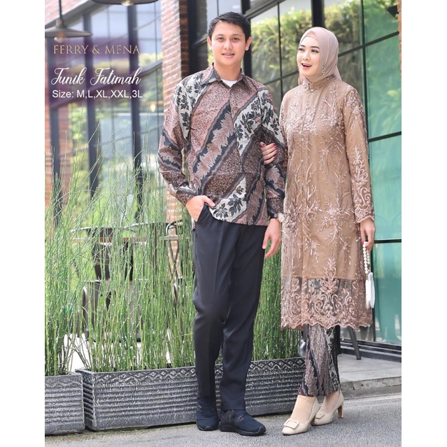 Set Kebaya Couple|Kebaya Tunik Tile|Kebaya Tile Modern|Kebaya Tile bordir|Kebaya Tile Mutiara|Kebaya