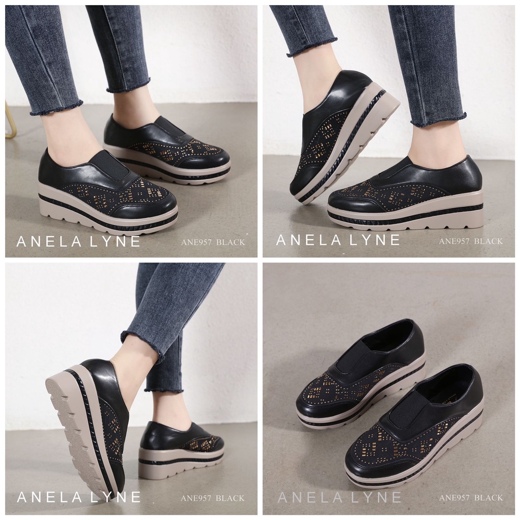 ANELA LYNE SAMONE SEPATU WEDGES SHOES ANE957 ORIGINAL