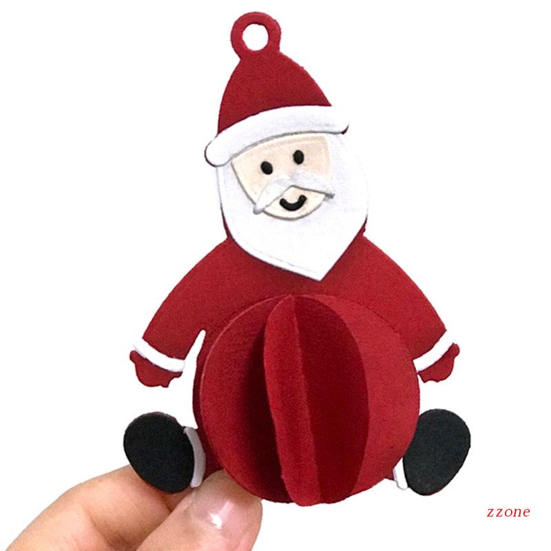 Stensil Cutting Dies Desain Santa Claus Natal Bahan Metal Untuk Scrapbook Album Paper