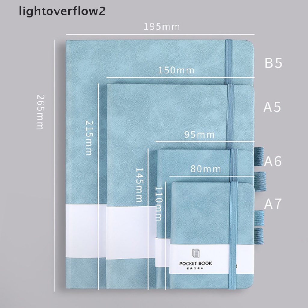 (lightoverflow2) Buku Notebook / Catatan / Agenda / Diary A6 A7 Ukuran Kecil Portable