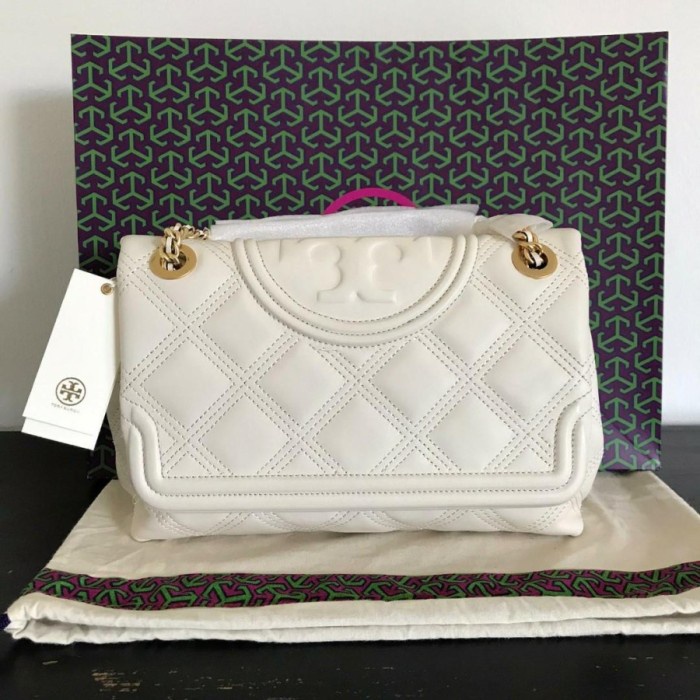 Tory Burch 56716 Fleming Soft Medium Convertible Shoulder Bag White