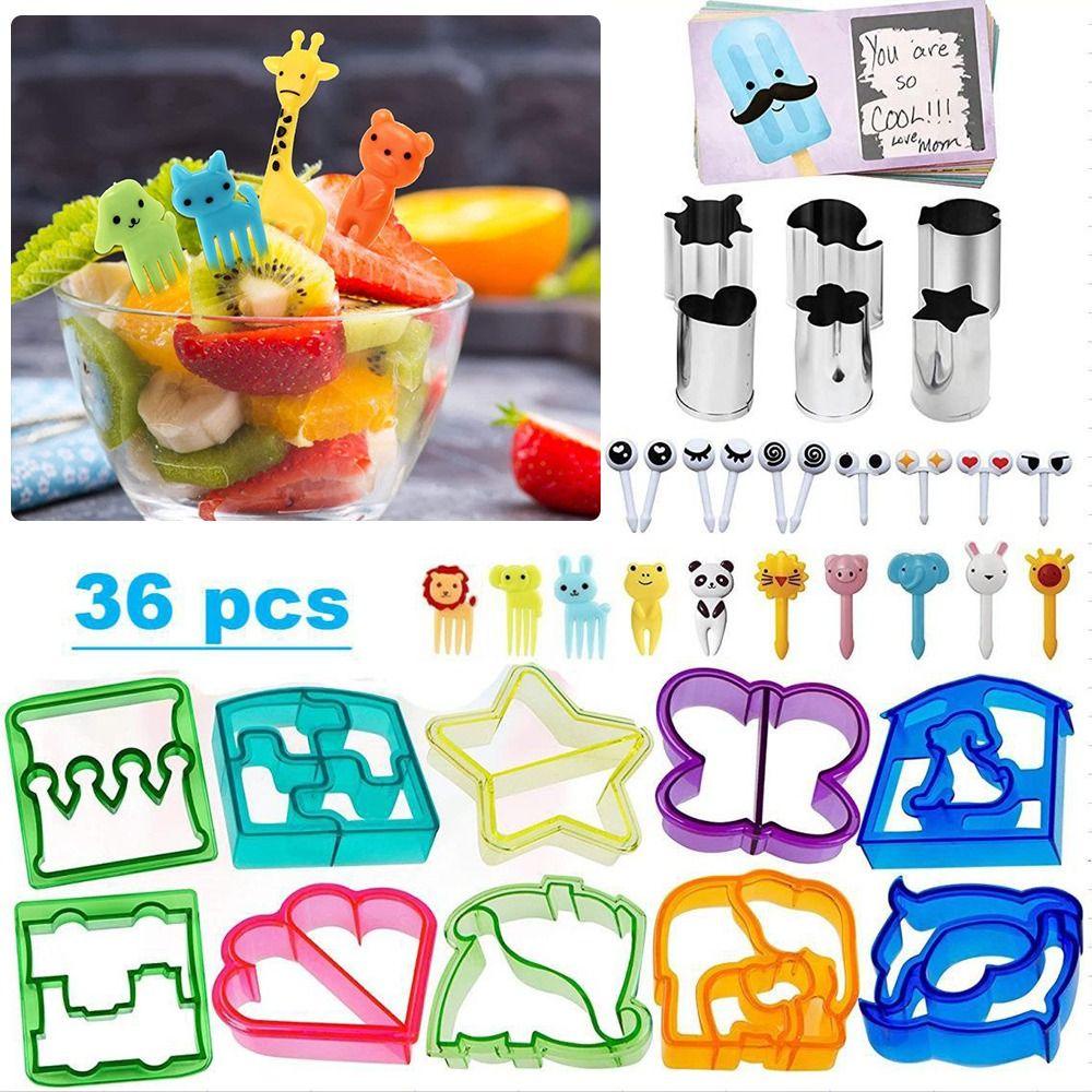 Solighter 36pcs Sandwich Cutter and Sealer Set DIY Jelly Pie Decruster Pembuat Sandwich