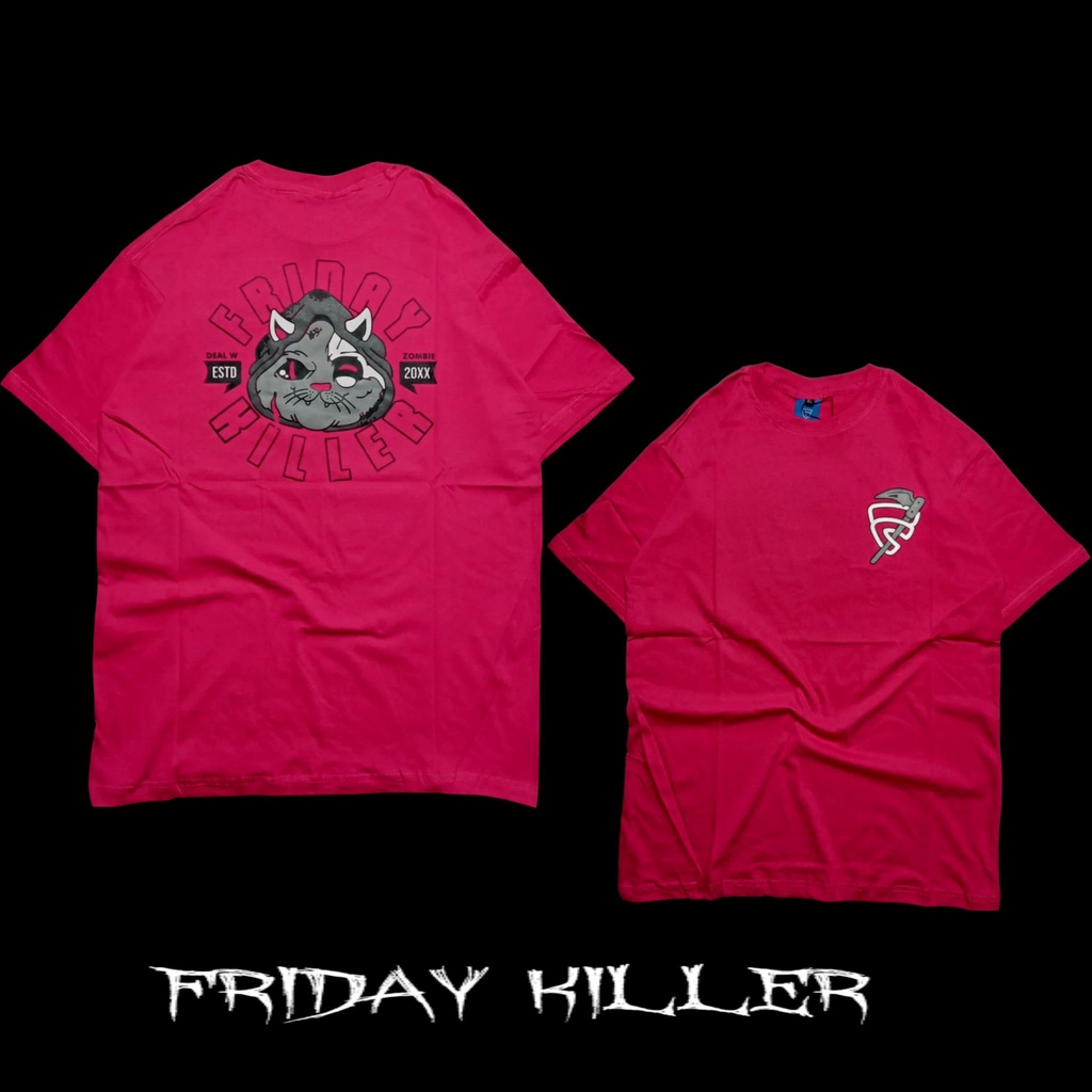 Baju Pria Kaos Pria Friday Killer Kucing Pink Kaos Pria Lengan Pendek Kaos Oblong Cowok Kaos Pria At