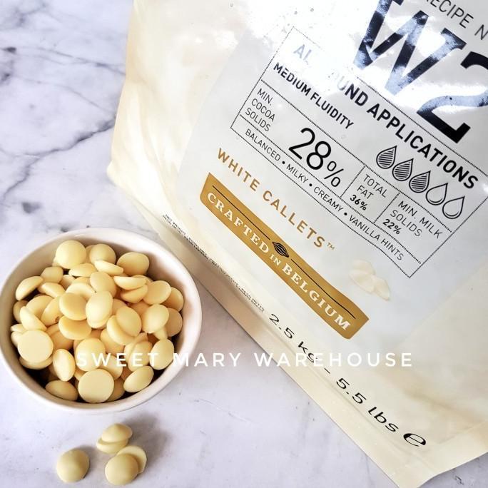 

[COD] Callebaut W2 WHITE 500gr Chocolate Couverture 28% Coklat Putih Coin [COD]