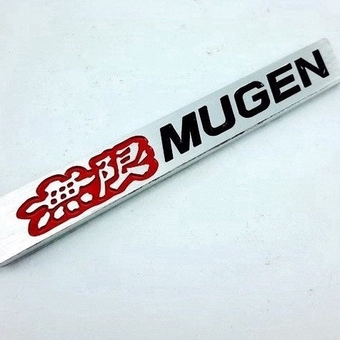 Z215 | Mugen Logo Aluminium Red Black Part Car Spoiler Badge Emblem Logo For Honda