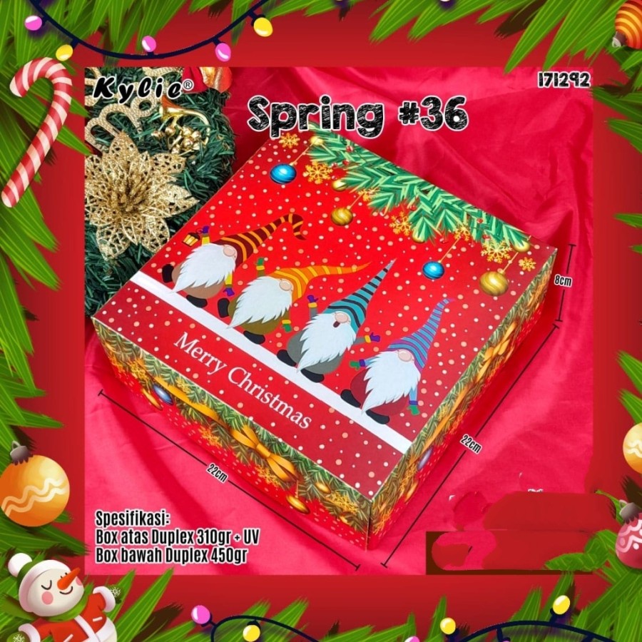 

Kotak Natal Christmas Xmas Box Kardus Brownies Bolu Cake Kurcaci