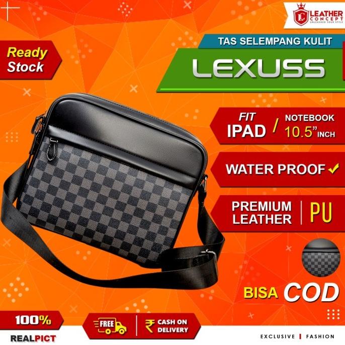 Tas Selempang Kulit Pria Tas Kulit Tas Kuliah Pria LEXUSS Sling Bag