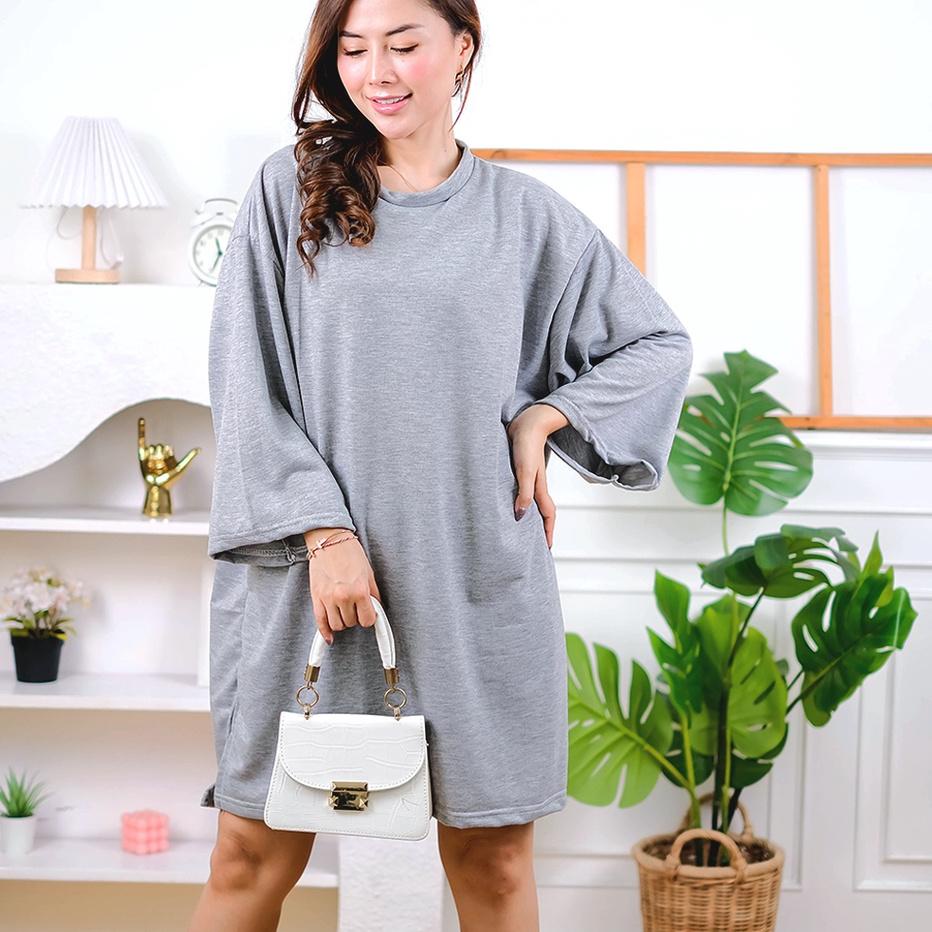 KodeM2y2X--AFI - EC - Myza Oversize XXL Slit Blouse / Top Hijab