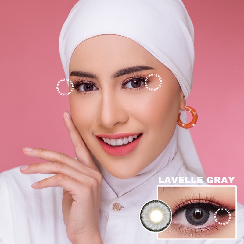 EYEMAZING Softlens - LAVELLE Gray / Grey / Abu Normal Minus Beda Minus