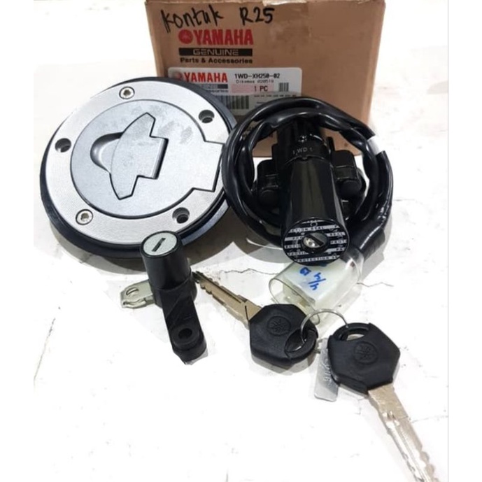 Kunci Kontak Key Set + tutup tangki set Yamaha R25 - R 25 - MT25 - MT 25 ORIGINAL