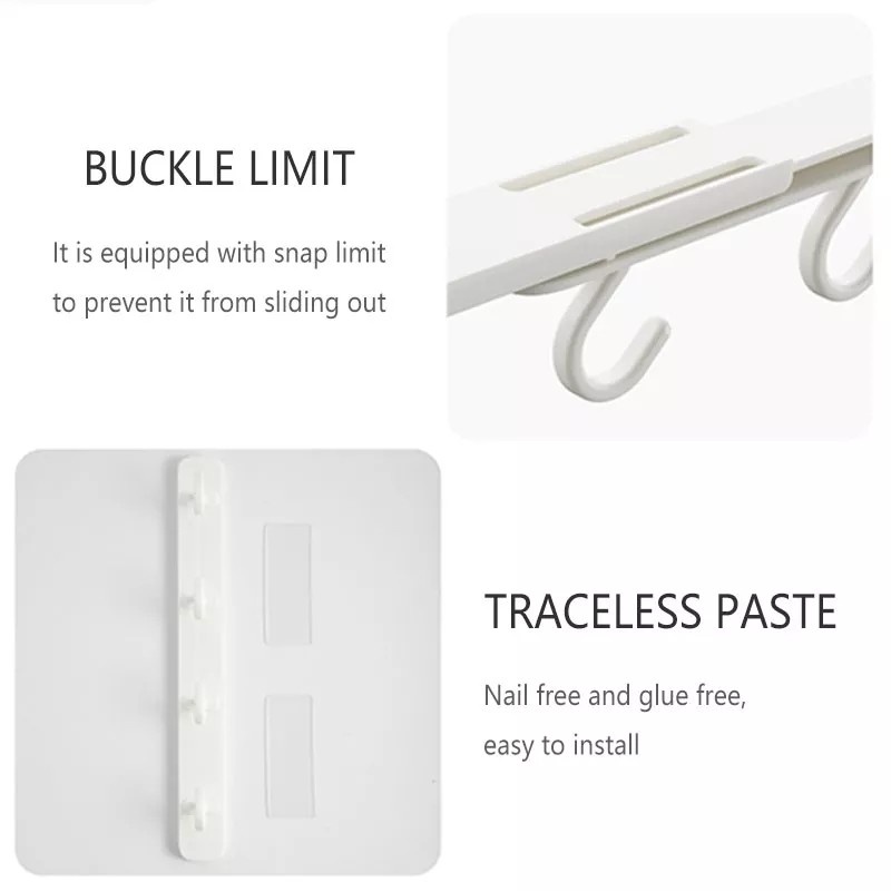 MH -HANGER SLIDING RAK LEMARI SERBAGUNA HOOK GANTUNGAN DAPUR HS04