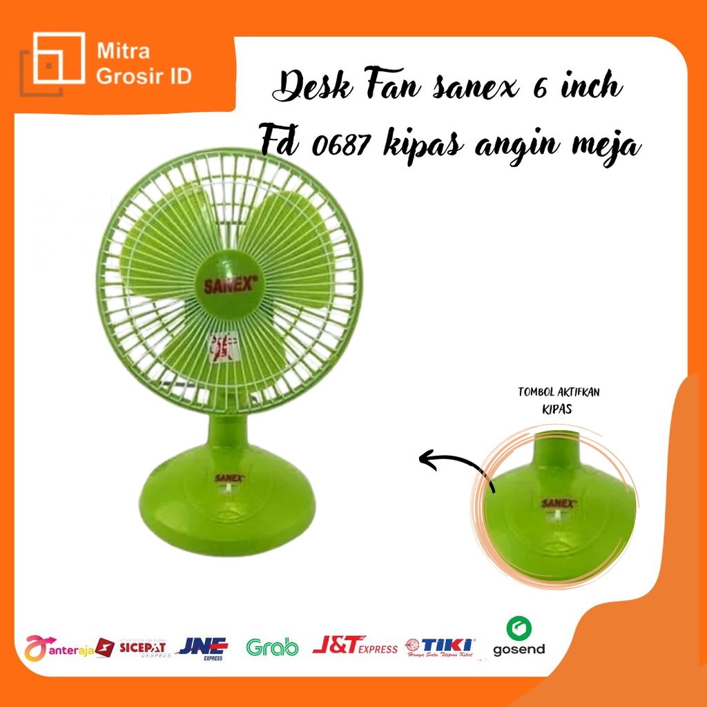 Desk Fan 6 Inch SANEX / Kipas Angin Meja FD-0687