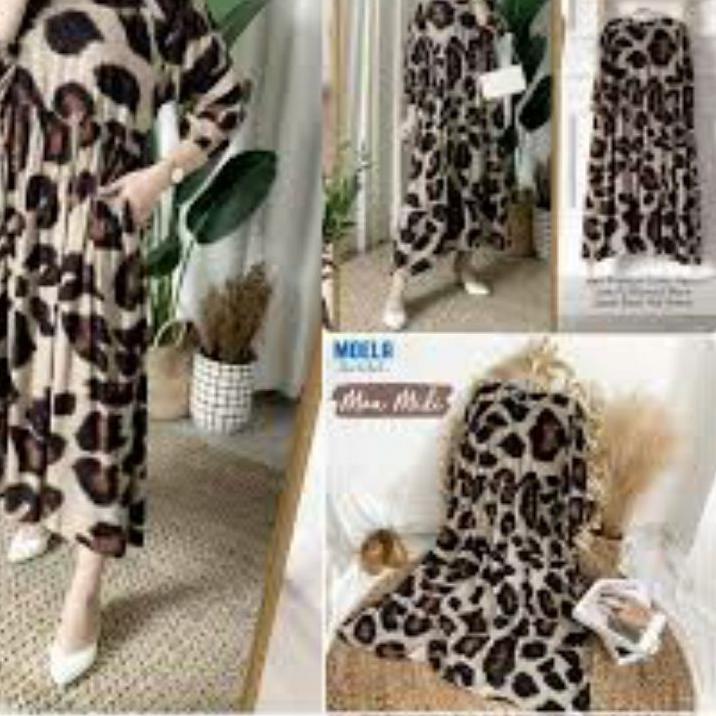 Harga Termurah MOA MIDI DRESS RAYON MOTIF LEOPARD MACAN LONG TUNIK VIRAL KEKINIAN BAJU REMAJA DAILY 
