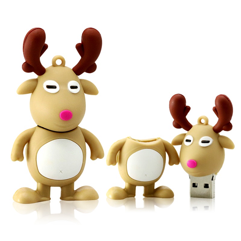 Flash Disk USB 2.0 Kapasitas 1TB Bentuk Kaos Kaki Santa Claus / Rusa / Snowman Untuk Natal