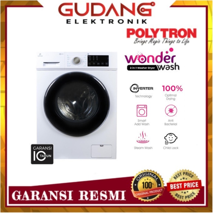 MESIN CUCI FRONT LOADING POLYTRON PFL 1105 FRONTLOAD POLYTRON PFL-1105