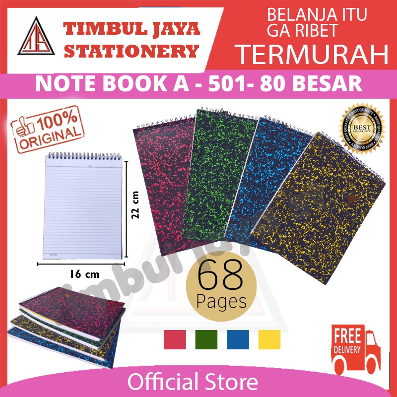 

TJS Notebook Buku memo catatan notes kerja tebal deluxe executive aesthetic polos deluxe A-403 501