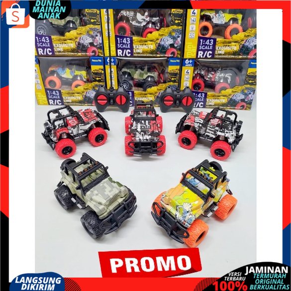 Mainan Anak mobil remote Control Polisi Jeep Offroad Mini rc car Off Road rock crawler Remot Kontrol