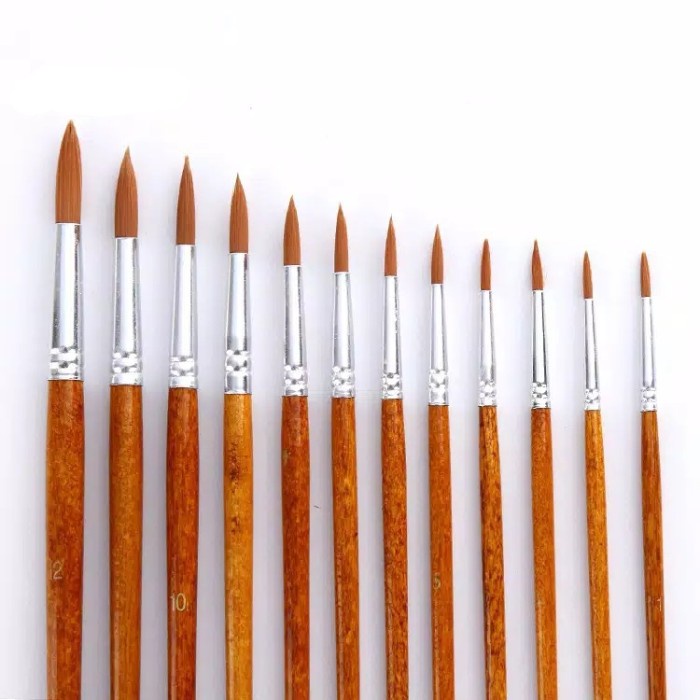 

Star Kuas Lukis Cat Air Minyak Akrilik Set 12 Pcs Oil Paint Brush Hot Sale