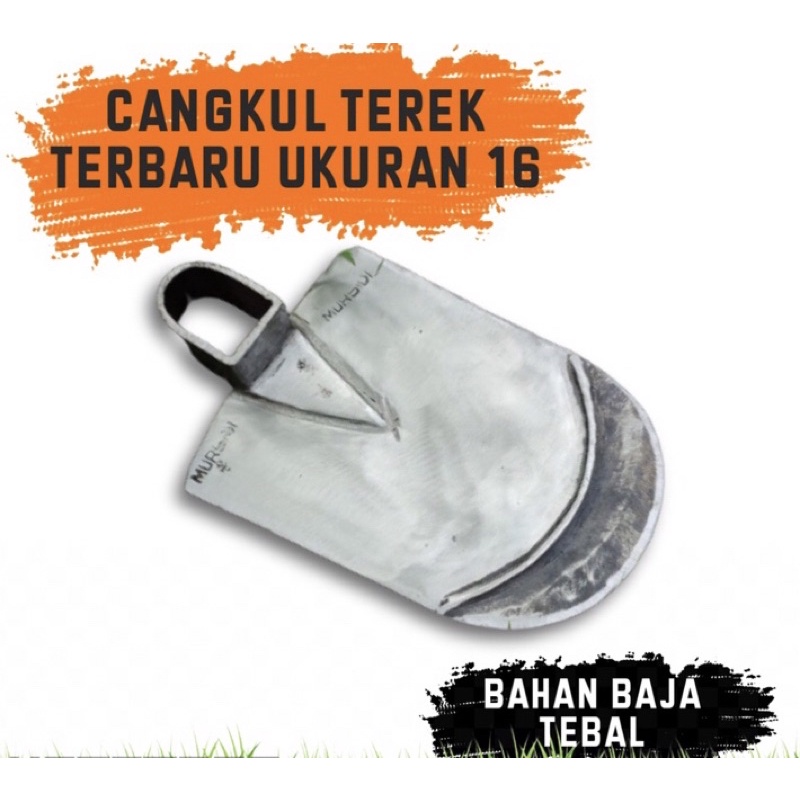 cangkul tanah baja asli tebal putih