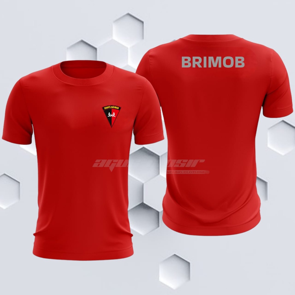 Kaos Jersey BRIMOB MERAH || Kaos Olahraga Jersey BRIMOB MERAH || Kaos Jersey Drifit BRIMOB MERAH