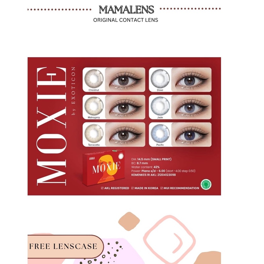 SOFTLENS X2 MOXIE DIA 14.5MM NORMAL &amp; MINUS -0.50 SD - 2.00 | FREE LENSCASE - MAMALENS