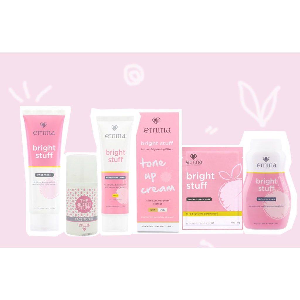 EMINA Bright Stuff Series | Toner | Face Wash | Moisturizing Tone Up Acne Prone