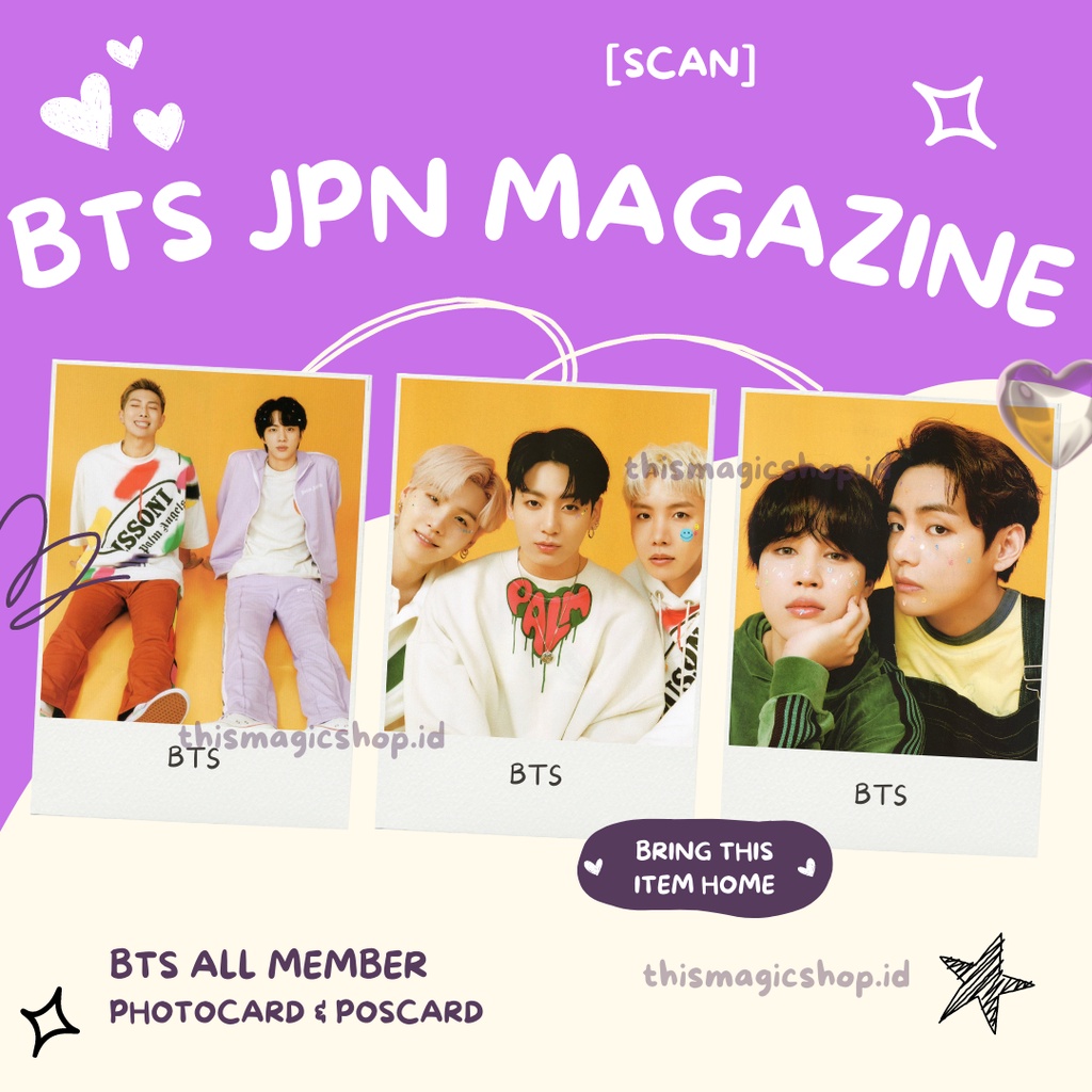 BTS PHOTOCARD JAPAN FANCLUB MAGAZINE
