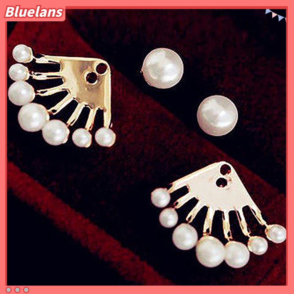 1 Pasang Anting Stud Bahan Alloy Untuk Hadiah Wanita