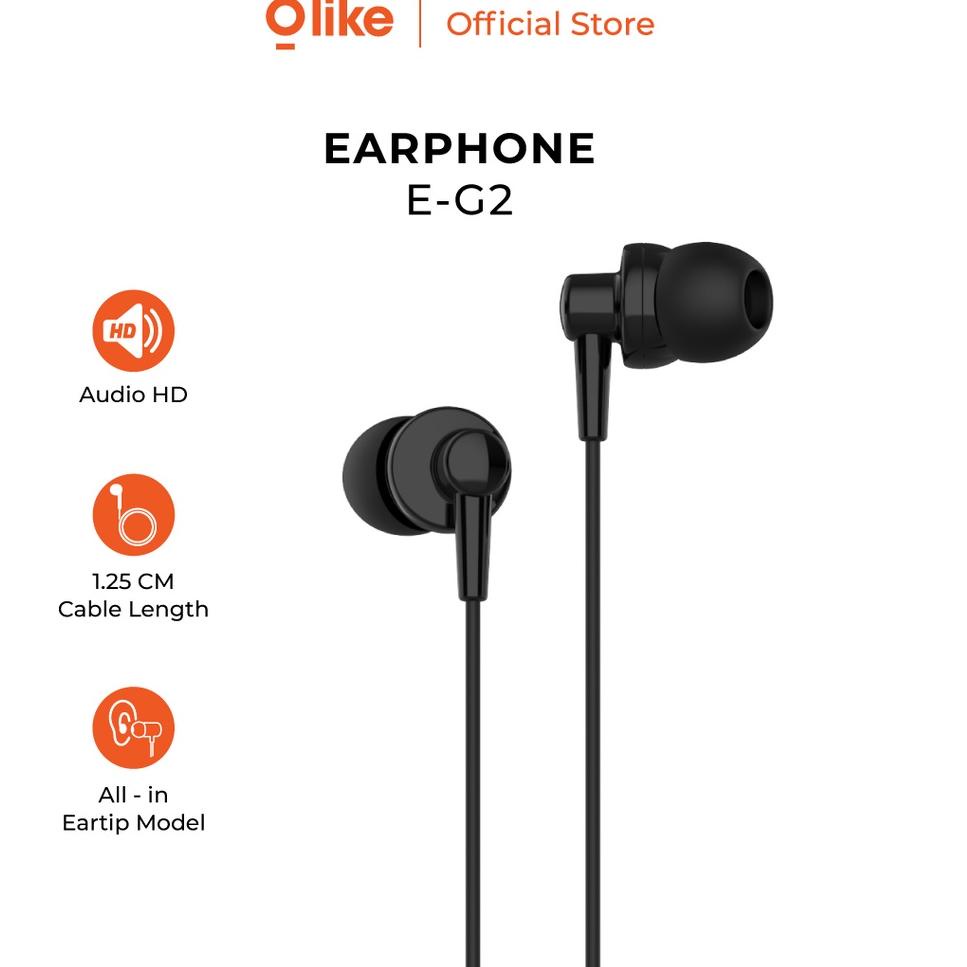 Rekomendasi Olike Wired Earphone Headset In Ear HD Audio Headphone Handsfree Garansi Resmi 6 Bulan O