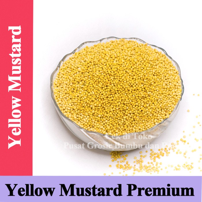 

Yellow Mustard Seed 500 gram / Biji Sawi Kuning Premium Organic 500 gr