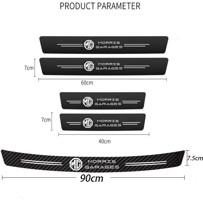 Stiker Film Pelindung Pintu Mobil Bahan Serat Karbon Untuk MG ZS GS HS 5 Gundam 350 Parts ZST GT 6