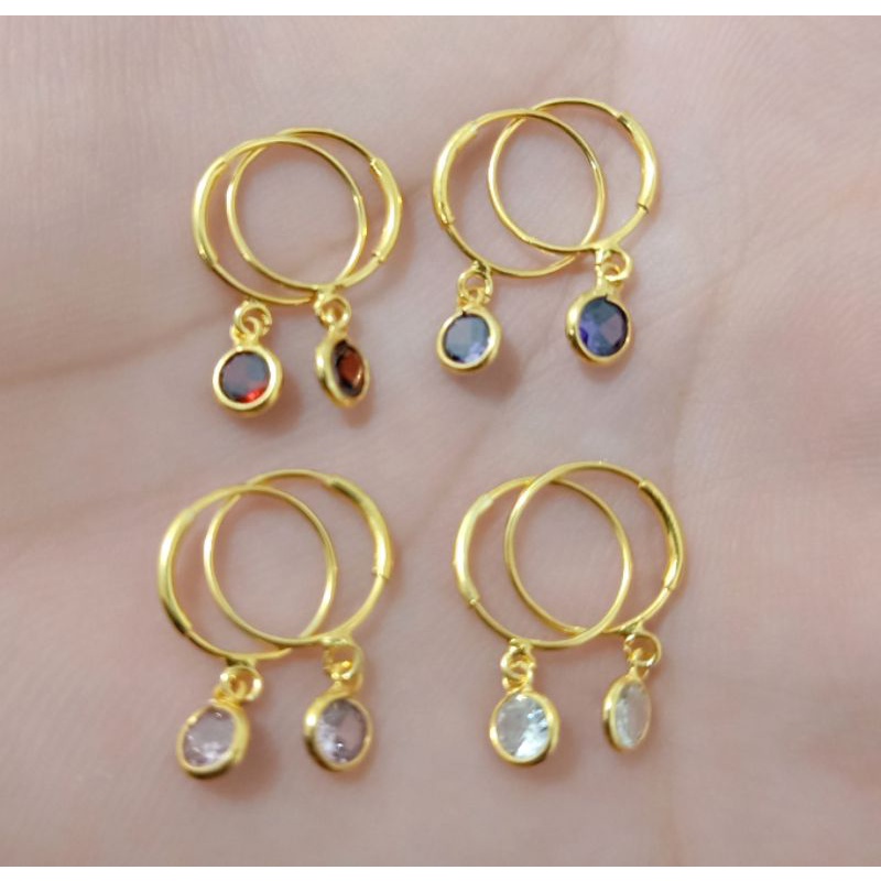 ANTING ANAK PERAK 925 LAPIS MAS