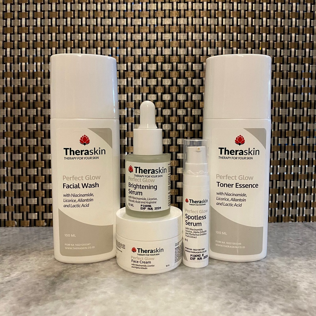 Theraskin Perfect Glow Series_ Paket Produk untuk Wajah Glowing Bebas Flek Hitam