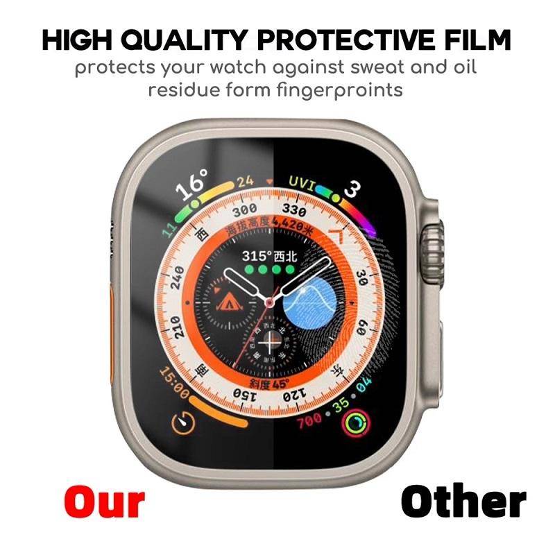 Pelindung Layar Tempered Glass HD 3D Curved 49mm Untuk Apple Watch Ultra 49mm